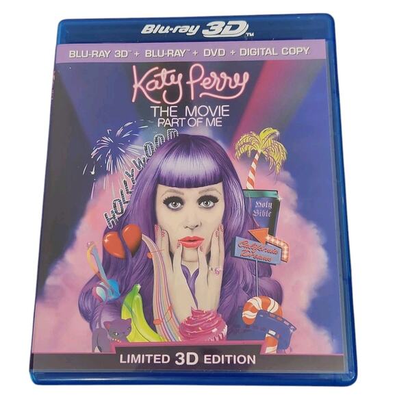 KATY PERRY THE MOVIE PART OF ME THREE-DIMENSIONAL BLU-RAY 3D DVD SINGER TEEN - Picture 1 of 3